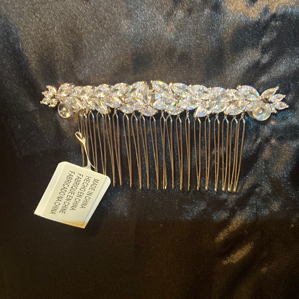 Crystal Leaf Vine Hair Comb